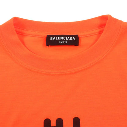  Balenciaga 2021 661715 Message Print Oversized Crew Neck Short Sleeve Short