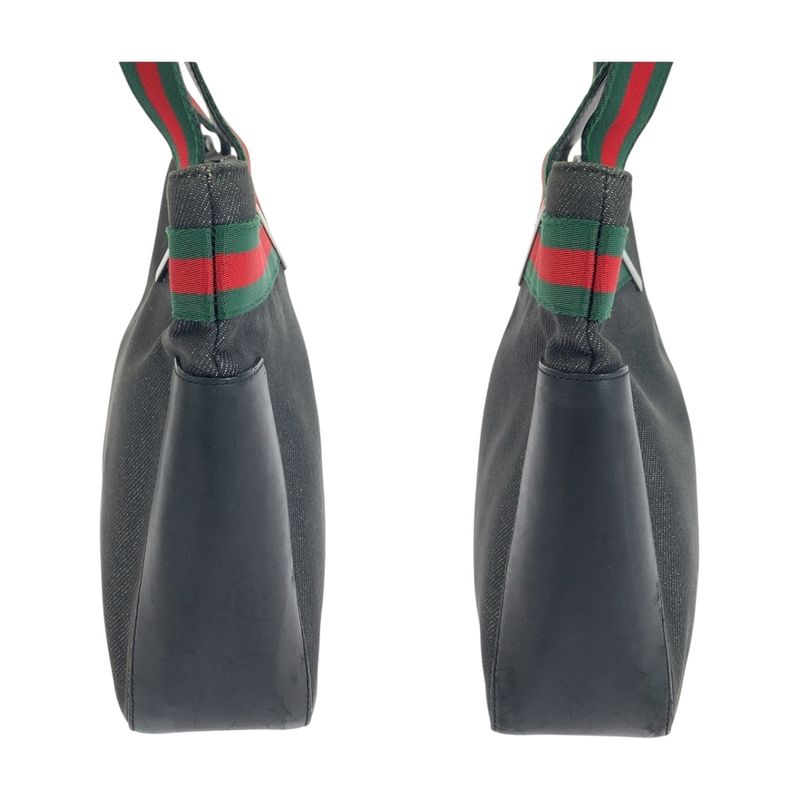 Gucci Sherry Line Black Silver Hardware Canvas 73983 Tote Handbag Ladies 504497