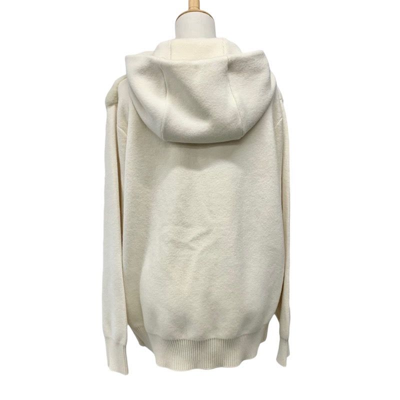 Prada Top White Black Hoodie Hoody Logo Knit Cashmere