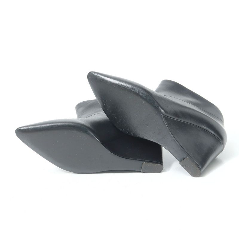 Hermes Boots Size 36 Short Ankle Wedge Heel Leather Shoes 20250624 Ra5159