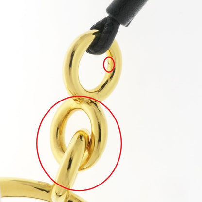 Hermes Esquettle Etrier GM Necklace Pendant Black Gold Hardware