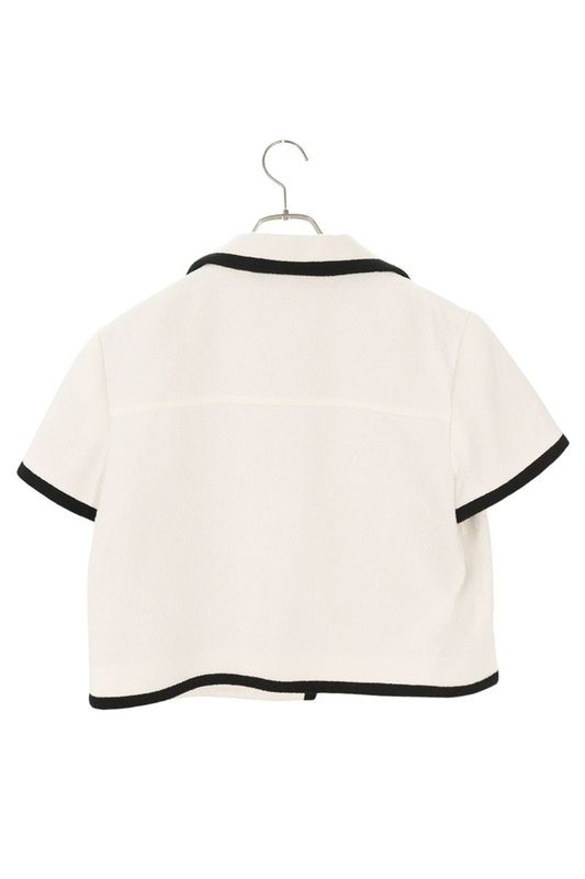 Gucci 24AW 784829 Zaqso Cotton Tweed Short Sleeve Jacket Women 44