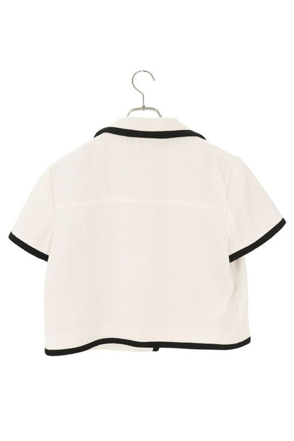 Gucci 24AW 784829 Zaqso Cotton Tweed Short Sleeve Jacket Women 44