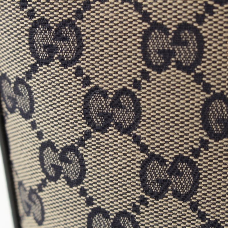 Gucci Canvas And Leather Original GG Mini Bucket Shoulder Bag 782919 Navy