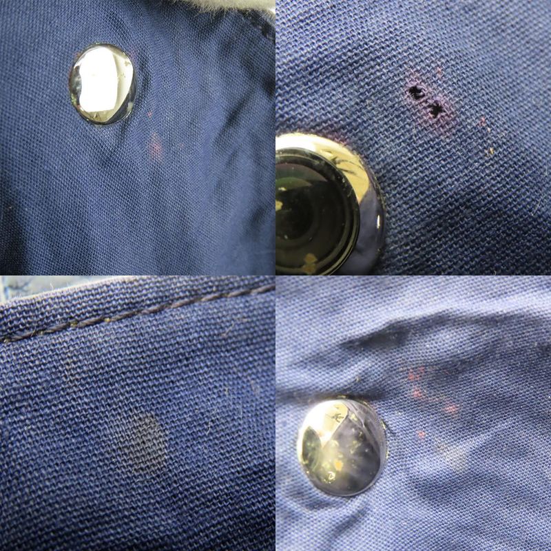 Hermes Tote Bag Amedava Diago PM Leather Polyester Navy Silver Hardware Woven