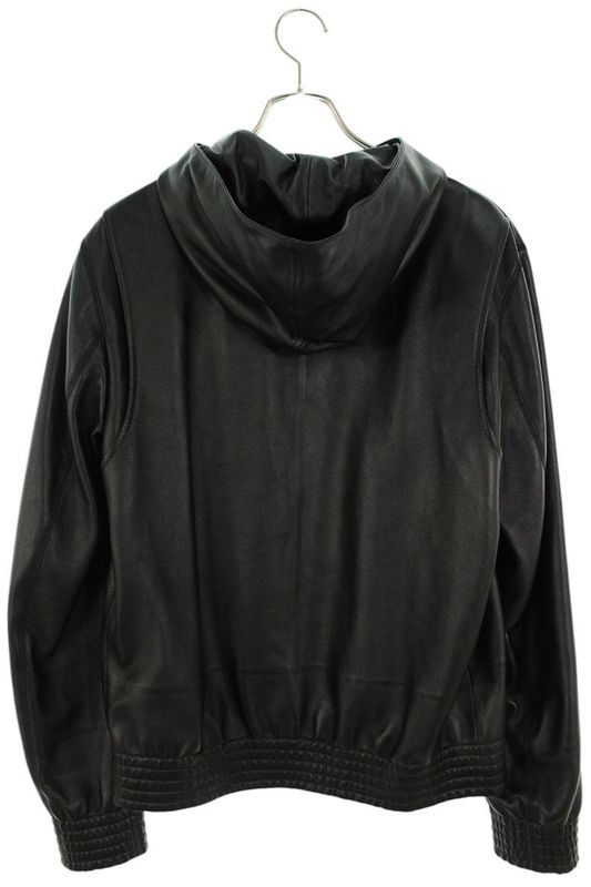 Louis Vuitton Rm242mq TV8 Hrl48e Logo Leather Hoodie Zip Blouson Men 48