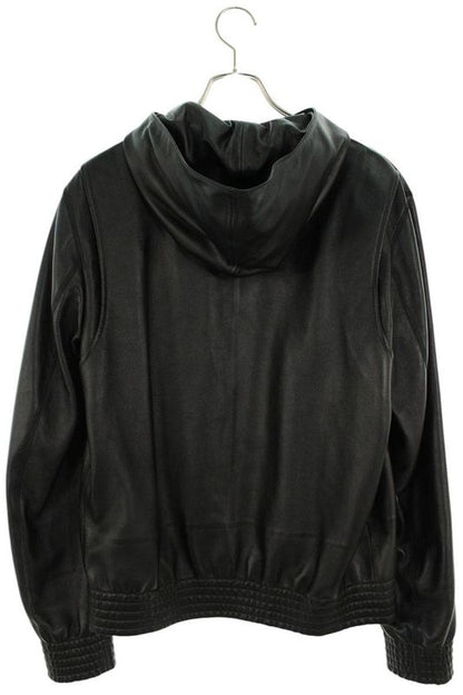 Louis Vuitton Rm242mq TV8 Hrl48e Logo Leather Hoodie Zip Blouson Men 48