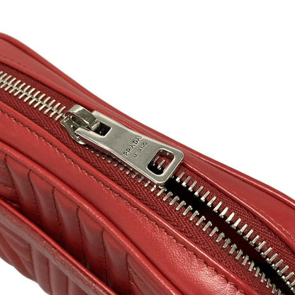 Prada Waist Pouch Diagram Red Leather