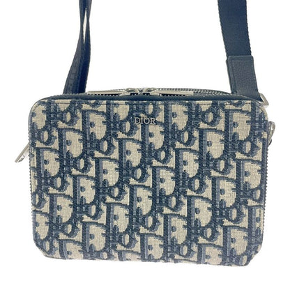 Dior 2obbc119yse Canvas Leather Oblique Strap Pouch Shoulder Bag 451657