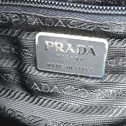 Prada Handbag Black Nylon Leather 80ka730
