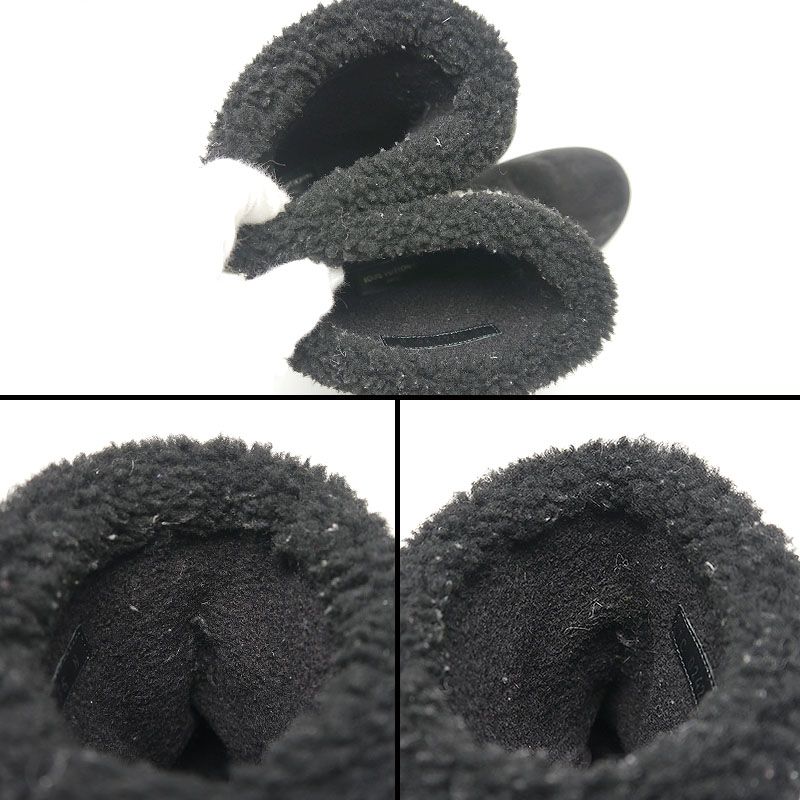 Louis Vuitton LV Snowdrop Line Ankle Boots 35 Black Mouton Boots