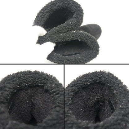 Louis Vuitton LV Snowdrop Line Ankle Boots 35 Black Mouton Boots