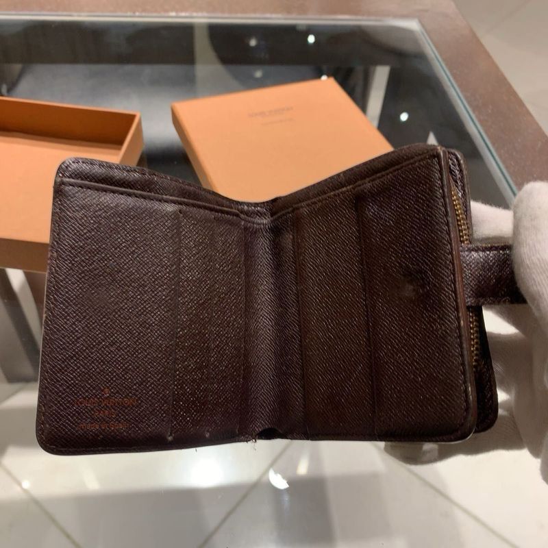Authentic Louis Vuitton Damier Compact Folding Wallet