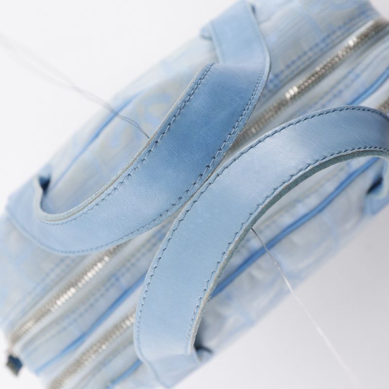 Chanel New Travel Line A15973 Nylon Canvas Light Blue Ladies Handbag