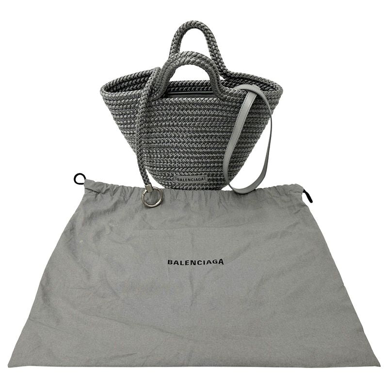 Balenciaga Bag Ladies Brand Handbag Shoulder Bag 2way Nylon Ibiza Small Gray