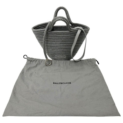Balenciaga Bag Ladies Brand Handbag Shoulder Bag 2way Nylon Ibiza Small Gray