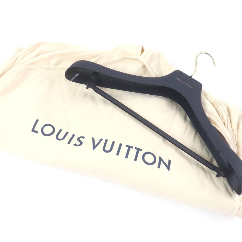 Louis Vuitton 1aglxq 25SS Monogram Leather Patch Fleece Jacket Blouson Navy L