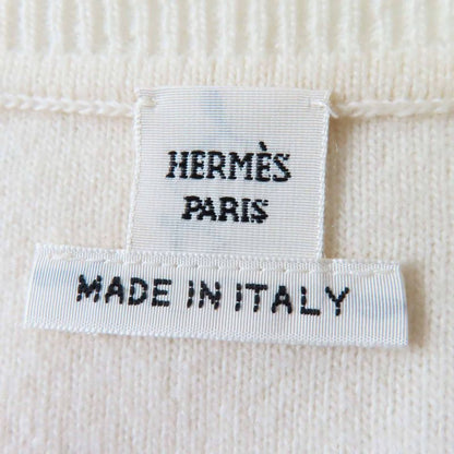 Hermes 21AW Brides De Gala Wool Cashmere Blend Long Sleeve V-neck Knit Dress