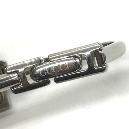 Gucci Square Quartz Silver Dial Bangle Watch