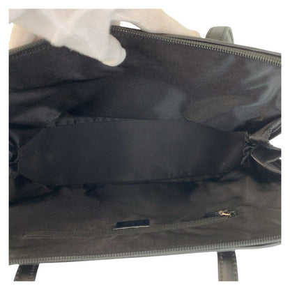 Gucci Black Gold Hardware GG Canvas/leather 002 1122 Tote Bag Shoulder Bag