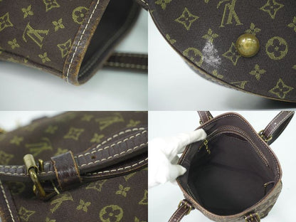 Authentic Louis Vuitton LV Bucket PM Monogram Mini Lin Shoulder Bag Tote Bag