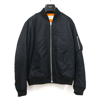 Celine Back Logo Bomber Jacket 46 Dark Navy