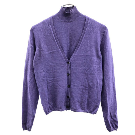 Prada Cashmere Ensemble Cardigan Purple 38