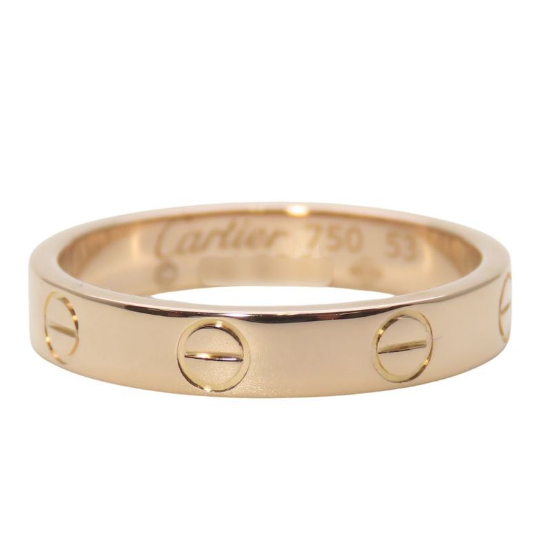Cartier Ring - Mini Love Ring 53 18K Pink Gold Approx 3.6g Pink Gold Jewelry