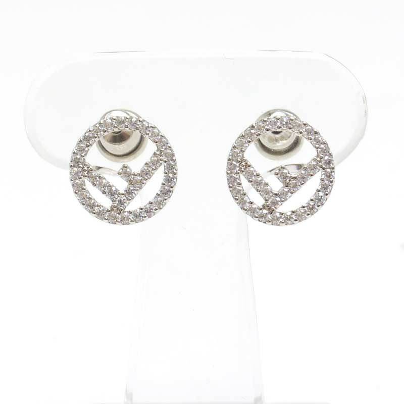 Fendi F'is Fendi Earrings Plated Rhinestones