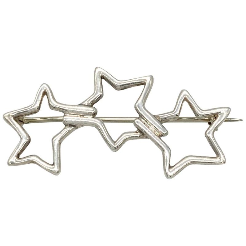 Tiffany & Co Tiffany & Co Triple Star Brooch Sv925 31g Silver
