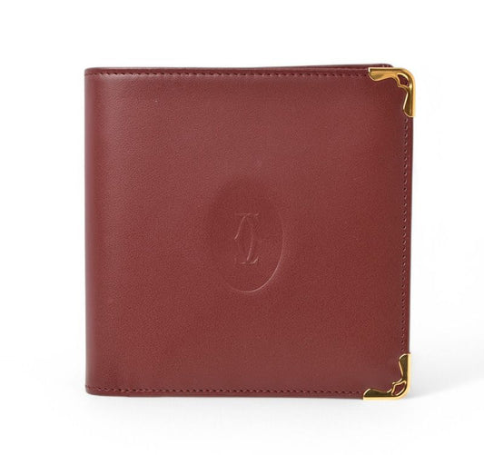 Cartier Fold Wallet Vintage Cartier Men's Wallet Must De Cartier Bordeaux