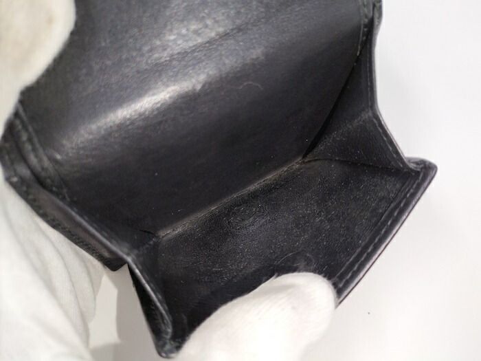 Gucci Trifold Wallet Leather Black 268533