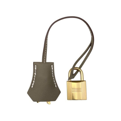 Hermes Handbag Birkin 25 W Engraved Swift Etoupe Glaze Gold Hardware Hermes