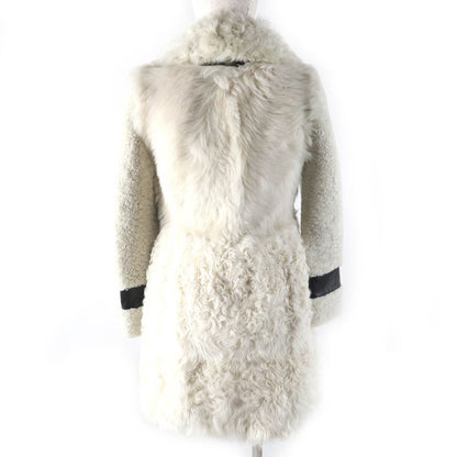 Celine 2 8f70/3568 Phoebe Period Lamb Skin Zip Up Shear Ring Mouton Coat