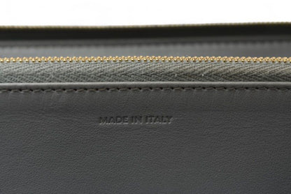 Celine Wallet Celine Long Wallet Large Zipped Calfskin Gray 10b553el.09