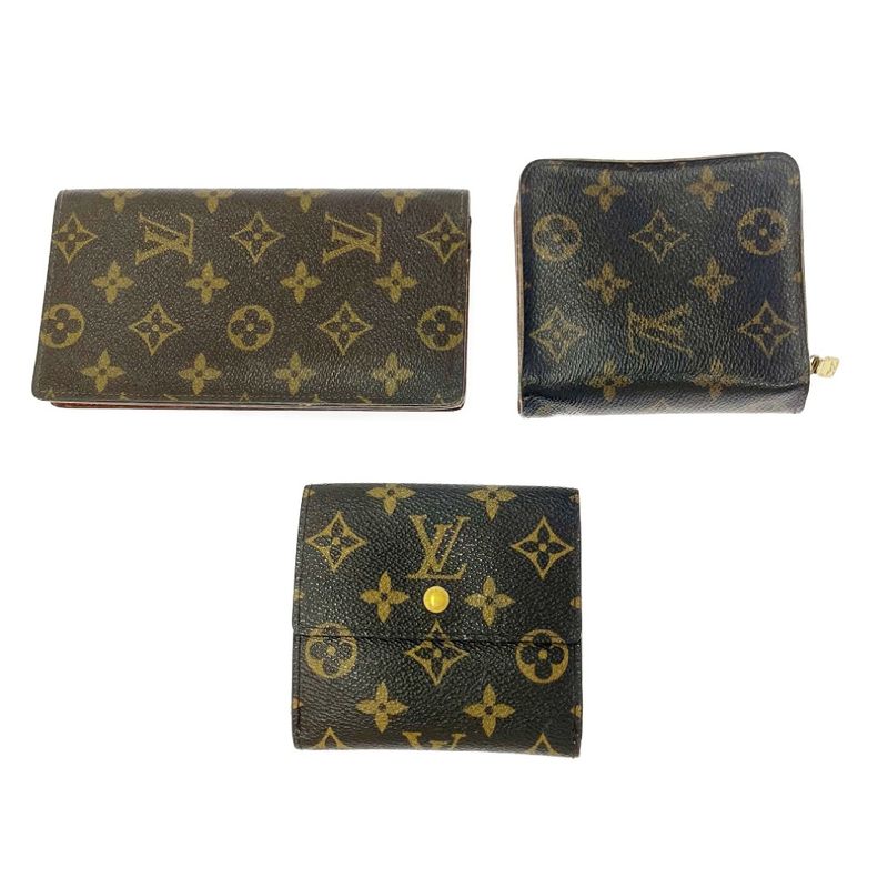 Louis Vuitton Monogram PVC Wallet 5-Piece Set Brown 414881 Long Wallet