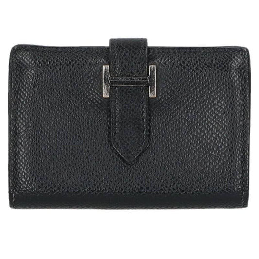 Hermes Bearn Z Engraved Svhardware Leather Card Case Men's