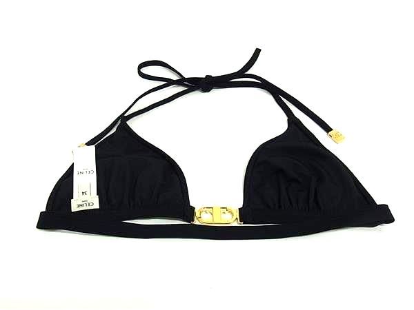 Celine Triomphe 76% Nylon X 24% Polyurethane Bikini Top Swimsuit Size 34