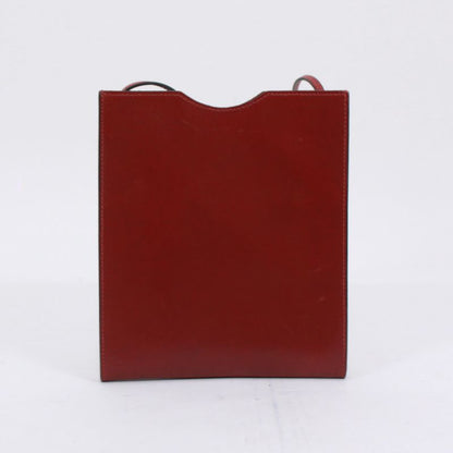 Hermes Onymetou Rouge Ashe Box Calf Red Brown Shoulder Bag