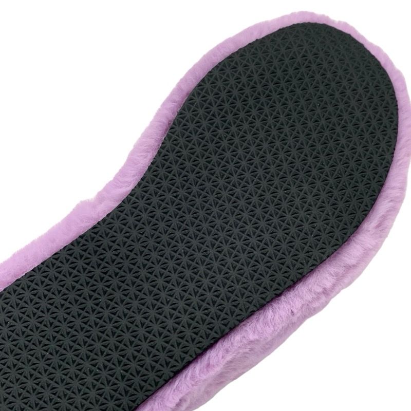 Versace Flat Shoes Fur Light Purple Gold Unused Mule Slippers