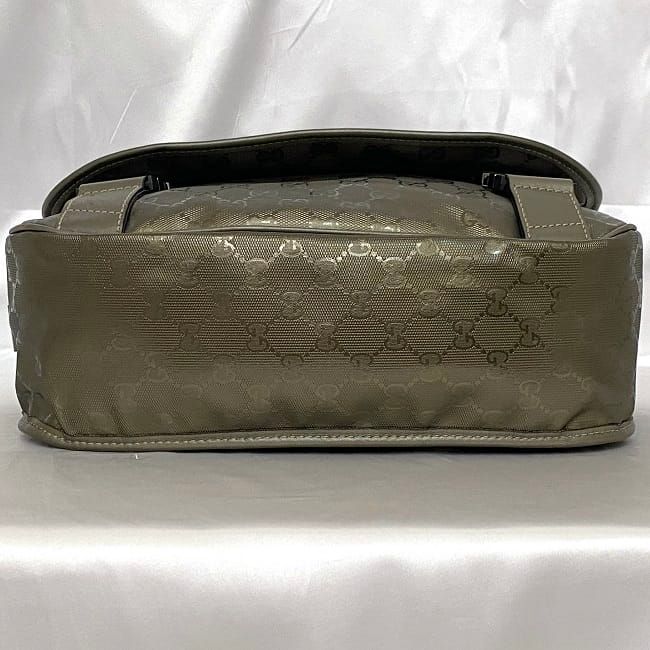 Gucci Shoulder Bag Khaki Green Imprime 201732 Excellent Condition