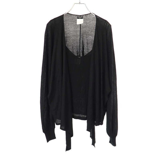 Chanel 2006aw Cardigan and Camisole Ensemble P28481k00073 Black 42
