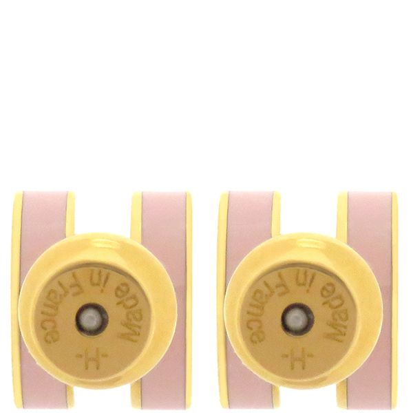 Hermes Earrings Pop Ash Hearrings Mini GP Enamel Rose Dragee X Gold Hardware