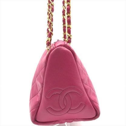Chanel CC Logo Quilted Mini Chain Shoulder Bag Pink