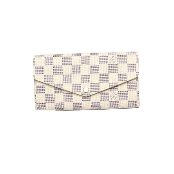 Louis Vuitton N63208 Damier Azure Long Wallet Portefeuille And Sarah Long