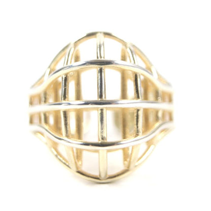  Bottega Veneta 707858 3D Wire Ring Ag925 Gold 13 With Box And