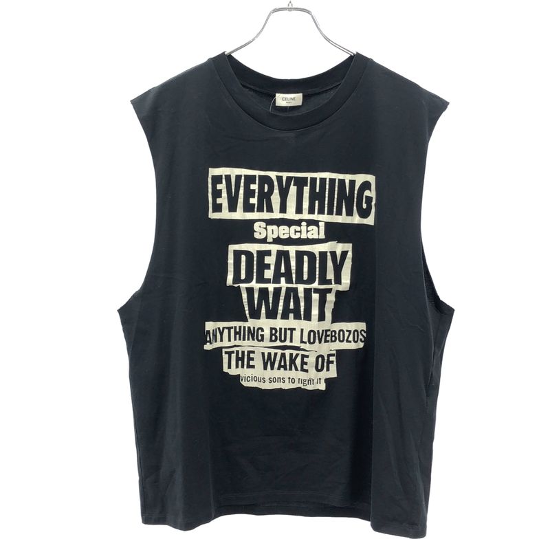 Celine 23aw Sleeveless Printed T-Shirt 2x12j671q.38aw Black L
