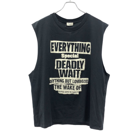 Celine 23aw Sleeveless Printed T-Shirt 2x12j671q.38aw Black L