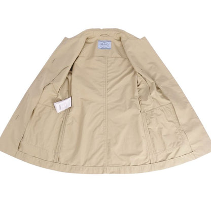 Prada Coat Belted Stainless Steel Collar Coat Balmacánco