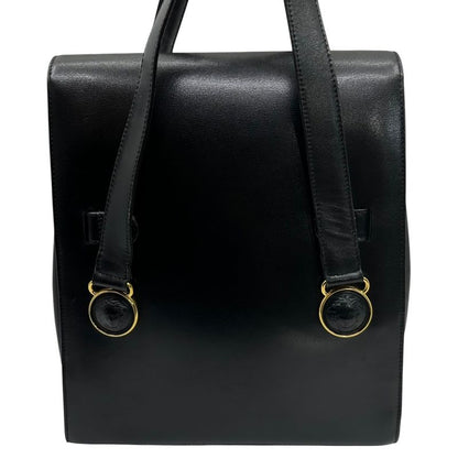 Gianni Versace Couture Medusa Design Box Calf Shoulder Bag Medusa Design Box